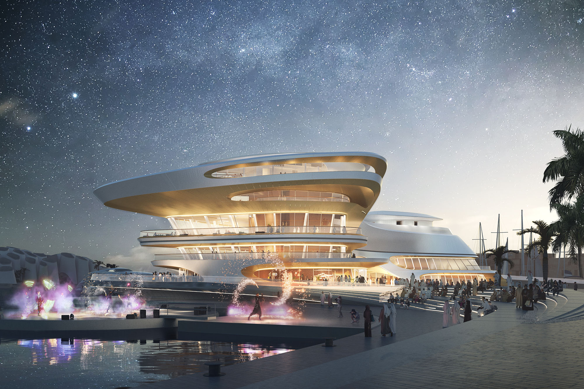 Amaala Yacht Club - Night View